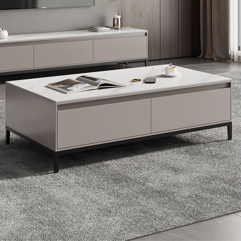 No Distressing Rectangle Cocktail Table Slate Single Coffee Table