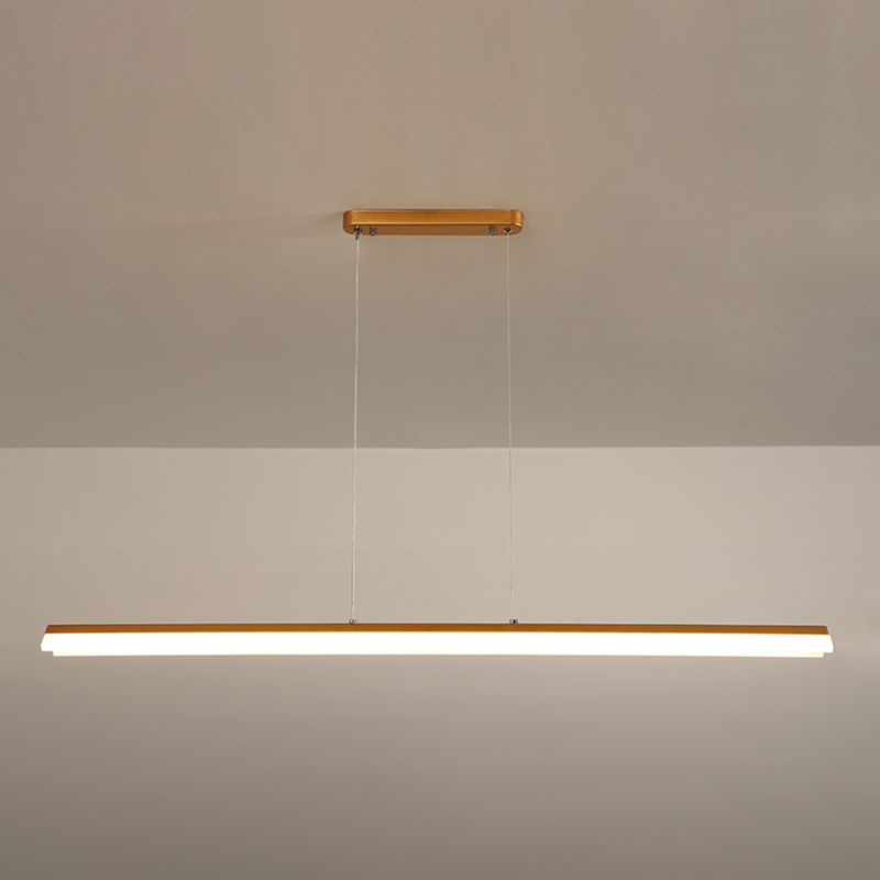 Lampadario a ciondolo lineare metallico Luce isola contemporanea per sala da pranzo