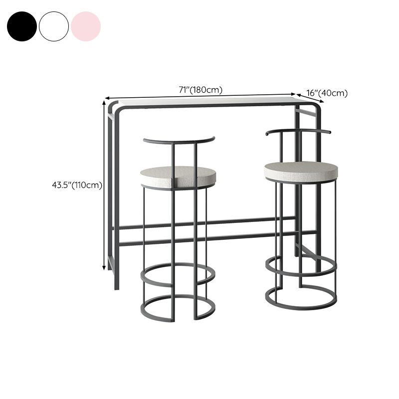 Industrial Bar Table Bar Height Rectangle Pub Table for Indoor and Breakroom