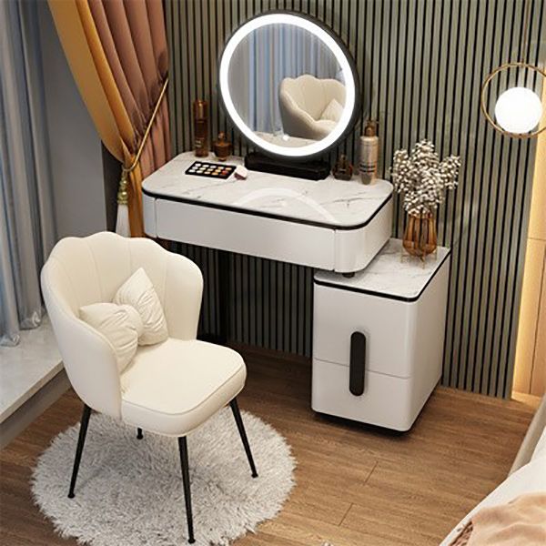 Lighted Mirror Make-up Vanity Luxurious Dressing Table Stool Set