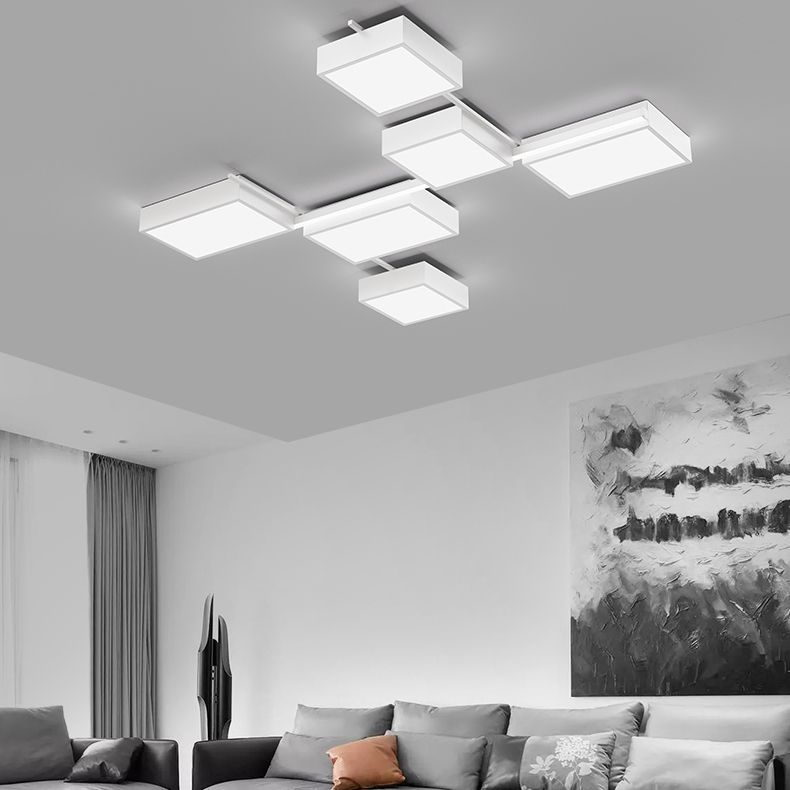Éclairage encastré contemporain Plafonniers encastrés à LED multi-têtes noirs