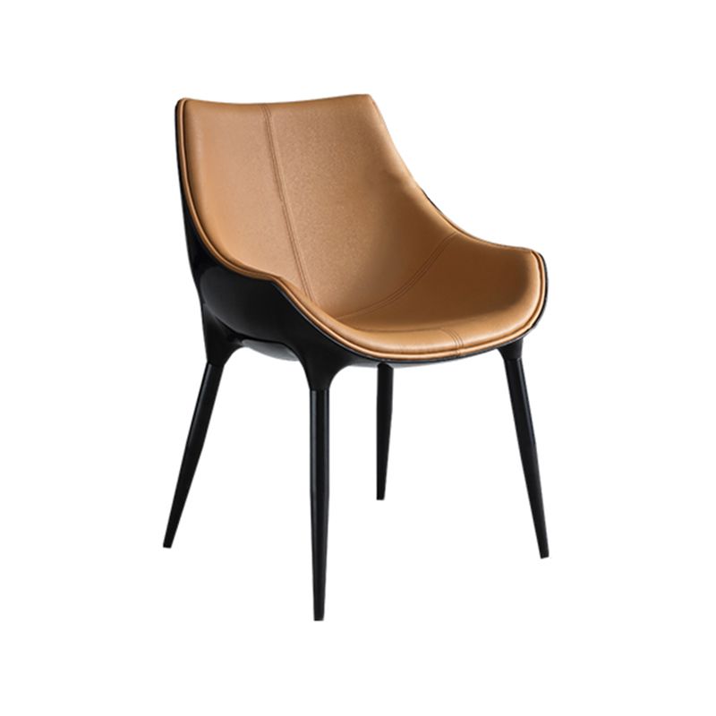 Modern Leather Dining Room Chair Arm Metal Dining Chairs for Restaurant