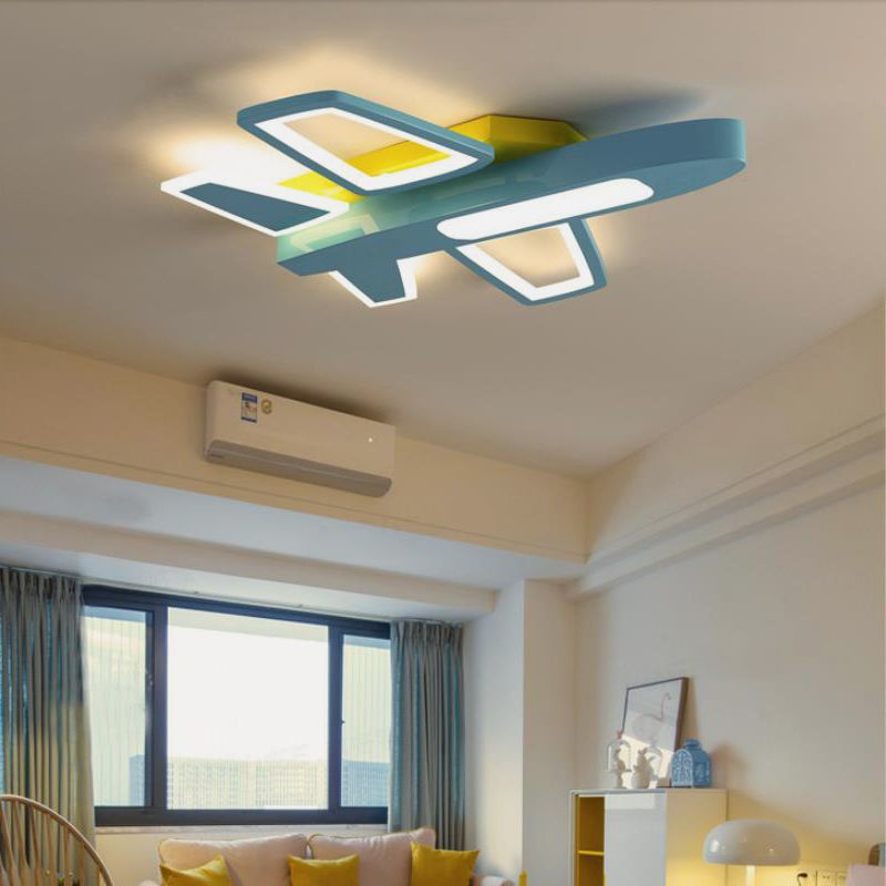 Kids Modern White Ceiling Light Plane Acrylic LED Flush Mount Light for Amusement Park