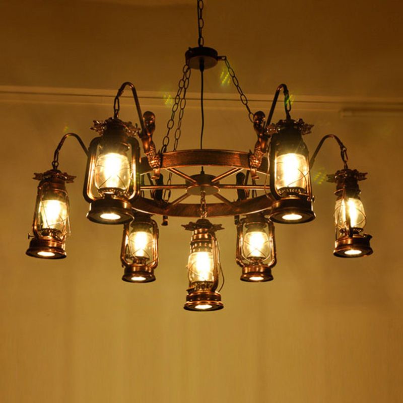 Lámpara de lámpara de queroseno Luz de lámpara Metálico Retro Retro Industrial Style Lighting Accesorios para restaurante