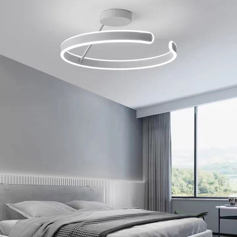 Modern Ceiling Light LED White Shaded Flush Mount Lighting for Foyer