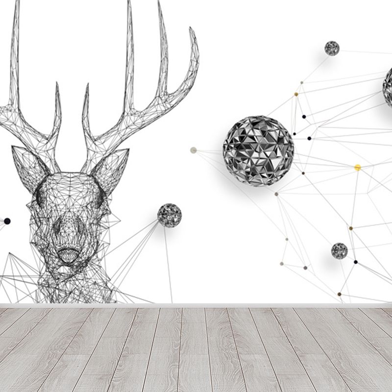 Home Decor Reindeer Mural Decal Customized Contemporary Wall Covering for Kitchen