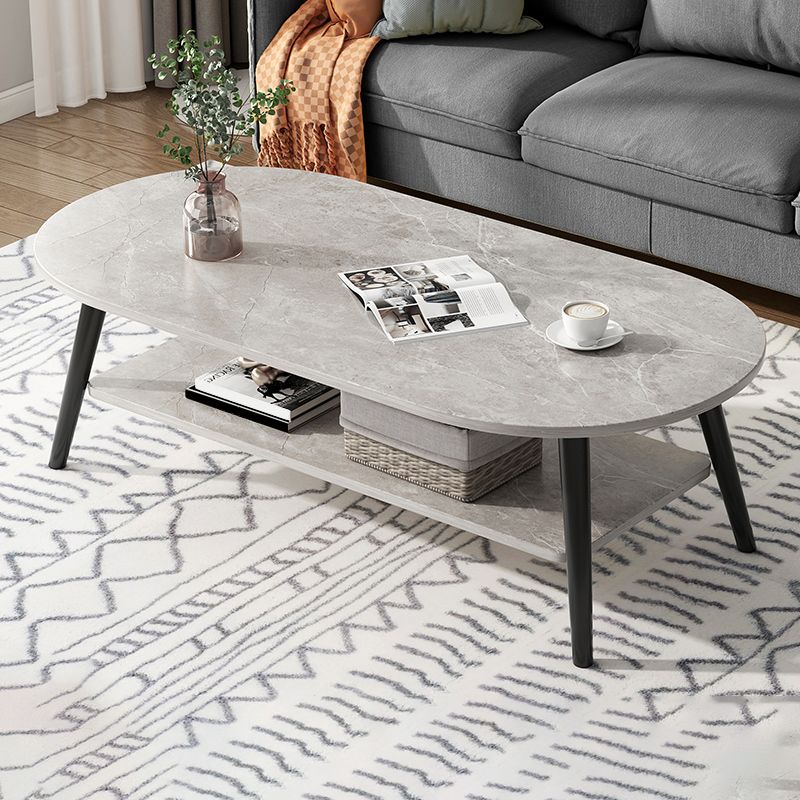 Wood Coffee Table No Distressing Single Coffee Table with Shelf