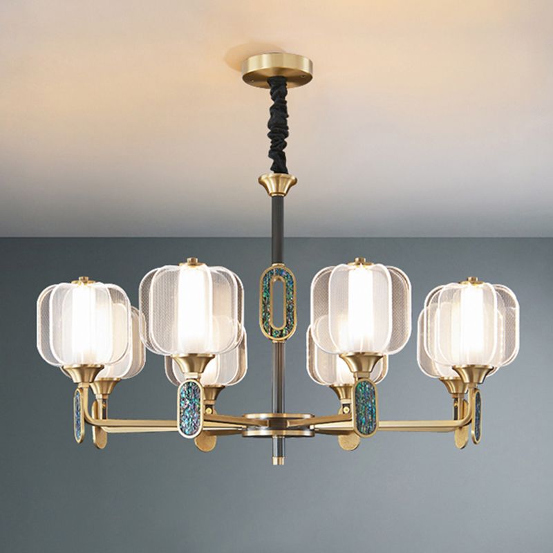 Multi -licht cilindrische tak hangende lichten moderne stijl acrylhangende verlichting