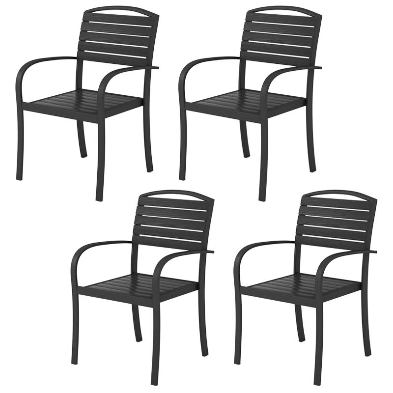Industrial 1/5/7 Pieces Metal Dining Set Reclaimed Wood Table Set for Outdoor