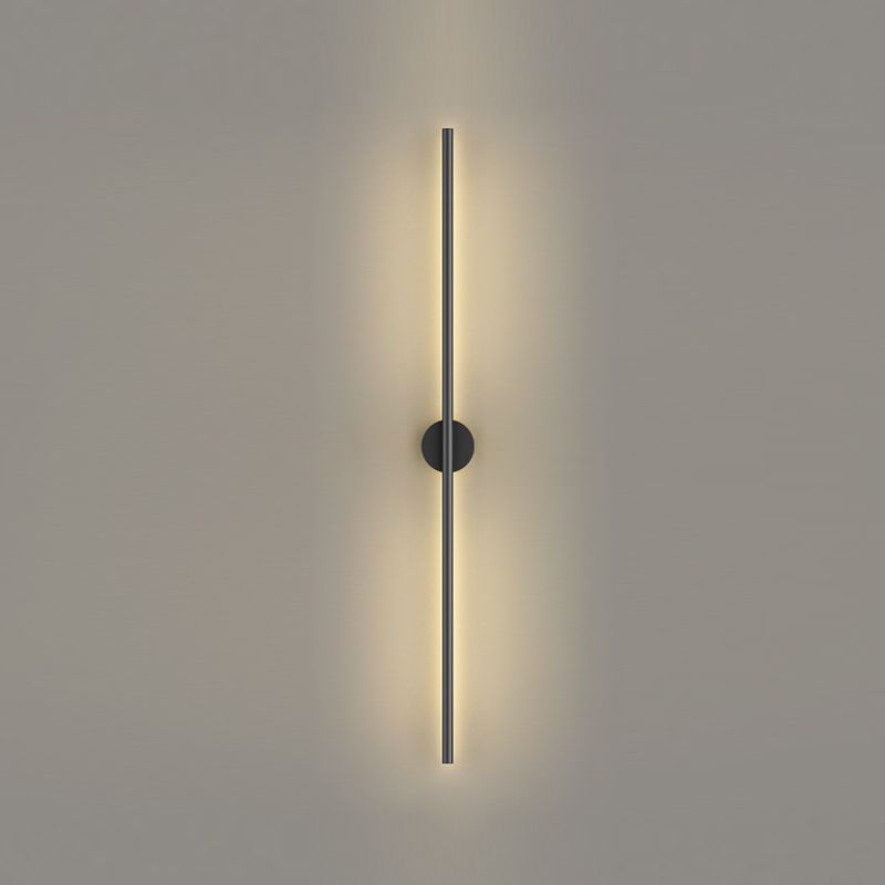 Moderner Aluminium Wandleuchte gerade schwarze Wandleuchten für Wohnzimmer