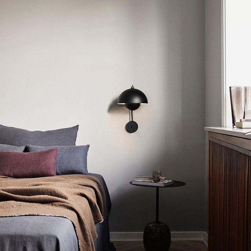 Metal Dome Wall Light Sconces Minimalism 1 Light Wall Mounted Lamp