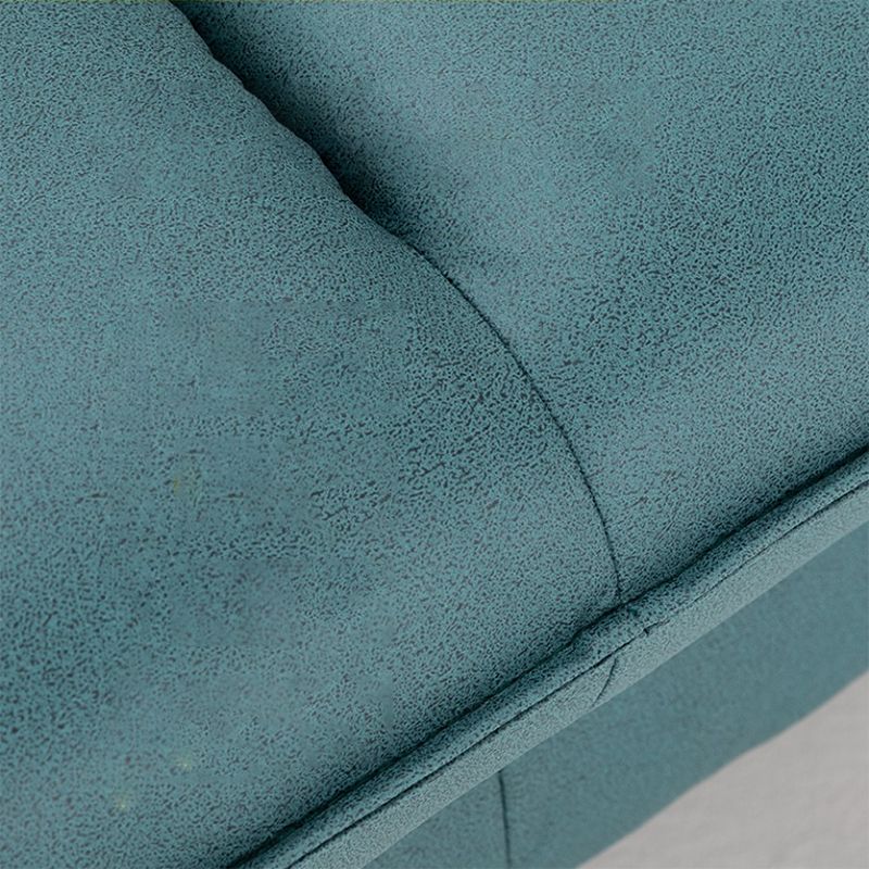 3-Seater Leather Square Arm Pillows Back Sofa for Living Room