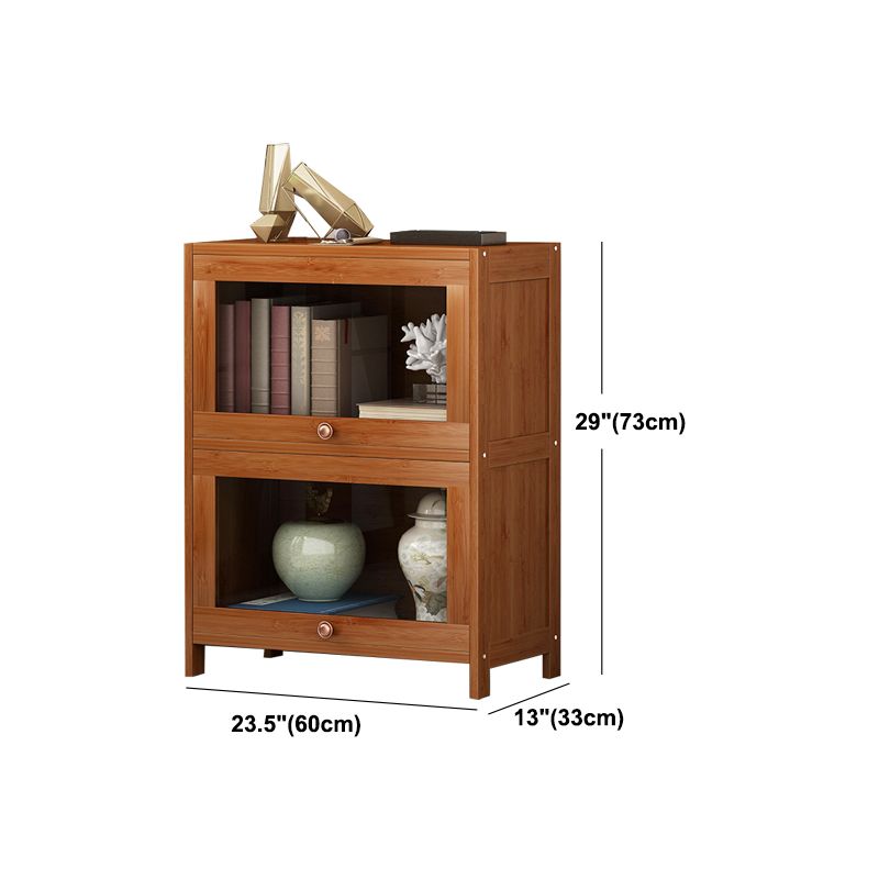 Bookcase standard moderni marrone libreria in legno fabbricato con porta per la casa