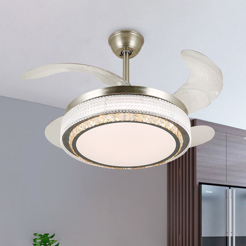 Crystal à 4 lames à 4 lames Semi Flush plafonnier LED LED LED PROSIBLE PROSID