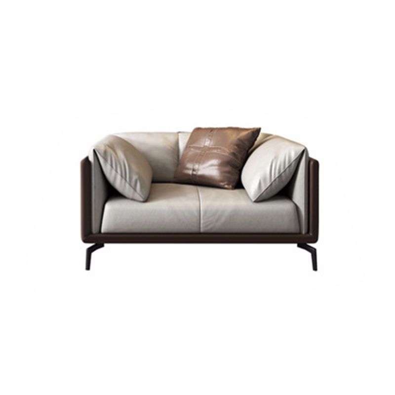 Modern Cushions Sofa 33.5" D Tuxedo Arm Sofa for Living Room