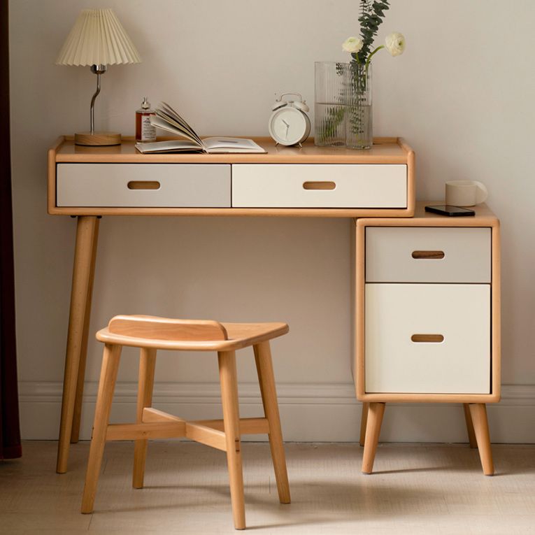 Solid Wood Vanity Table Drawers Simple Scandinavian Makeup Vanity Table