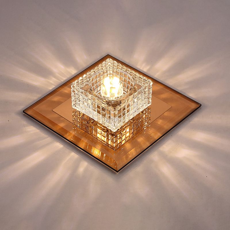 Lampada da soffitto geometrica per montaggio a incasso Plafoniera moderna per montaggio a incasso con foro da 3 '' dia