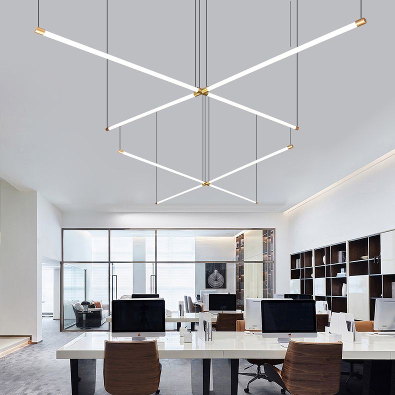 Linear Island Lighting Island Light Fixture Modern Pendant Light Acrylic