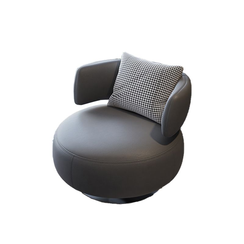 Armless Lounge Chair Living Room Barrel Accent Chair with Cushion