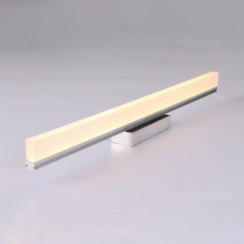 Modern Minimalist Style Rectangular Vanity Wall Light Fixtures 1 Light Wall Mounted Vanity Lights with Acrylic Shade