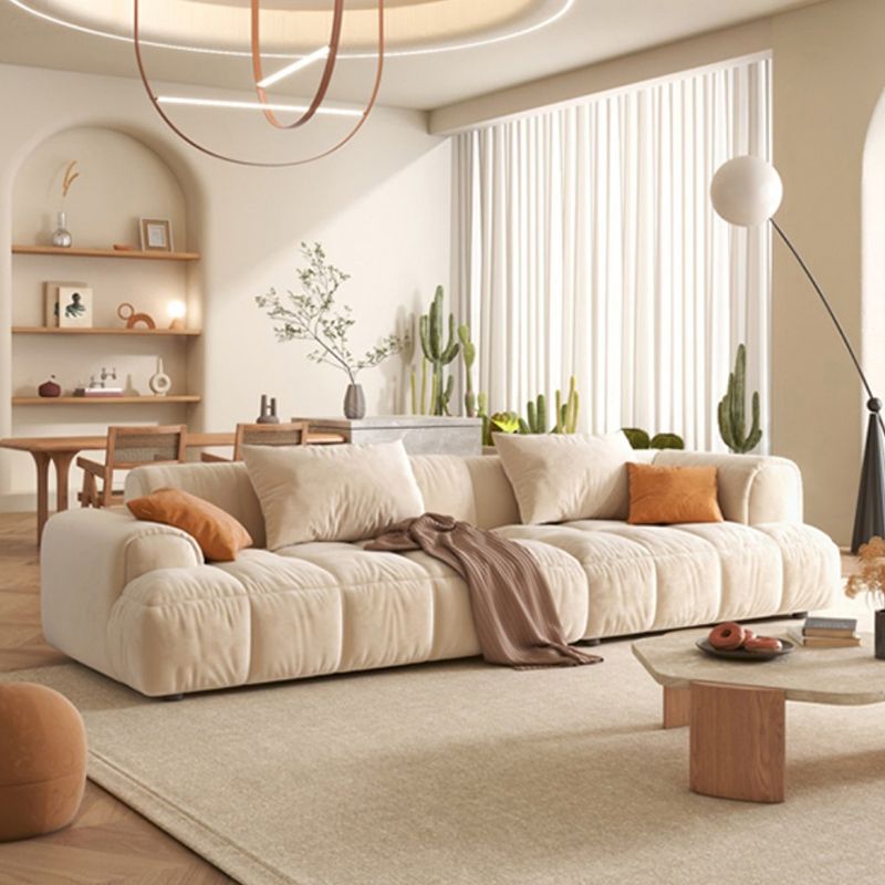 25.6" H Scandinavian Sectional Sofa L-Shape Fabric Sectional