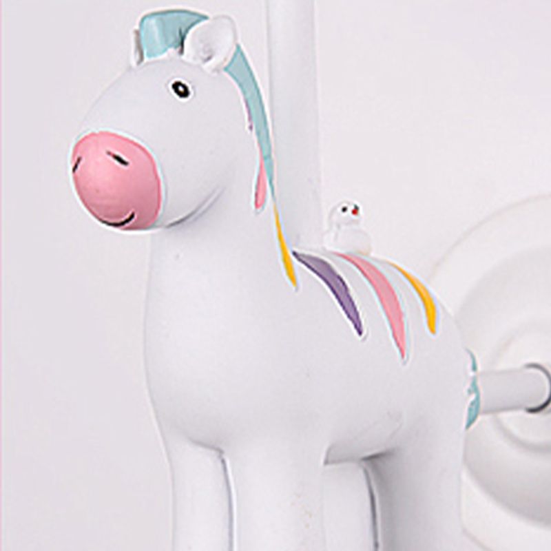 Cartoon Style Wall Light Fabric Shade Wall Lamp for Children's Room (Included Doll)