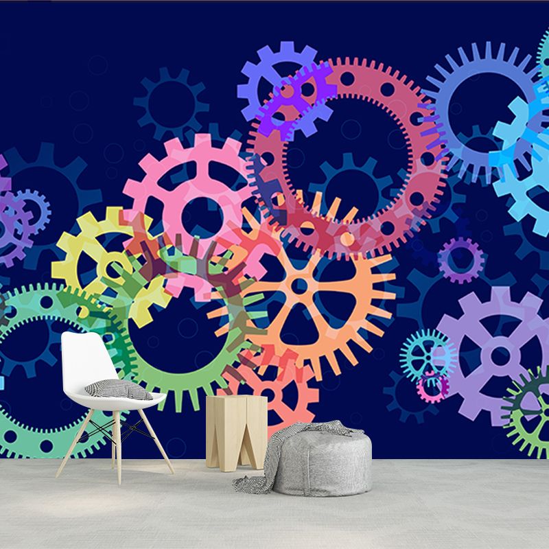 Metal Gear Mildew Resistant Mural Wallpaper Living Room Wall Mural