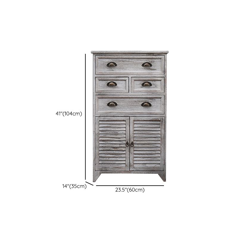 Coastal Storage Chest Dresser Solid Wood Storage Chest , 13.65 Inch Width