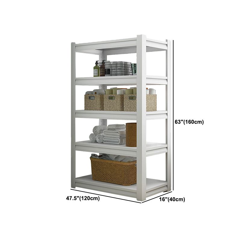 Open Metal Bookshelf Modern Home Office Rectangular Bookcase