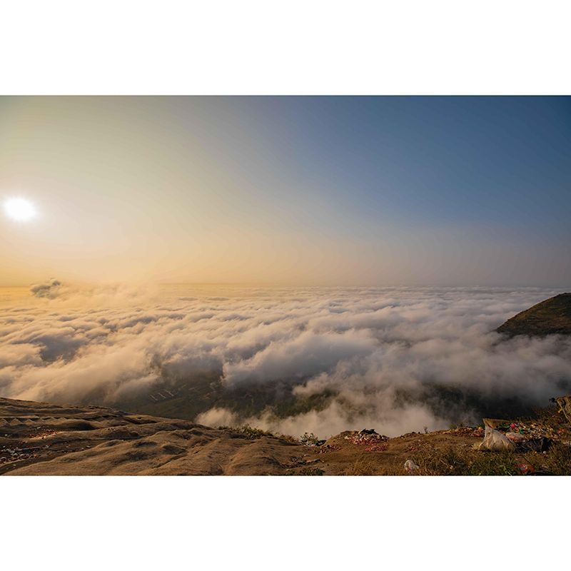 Beautiful Scenery Mural Sky Pattern Mildew Resistant for Living Room Wall Decor