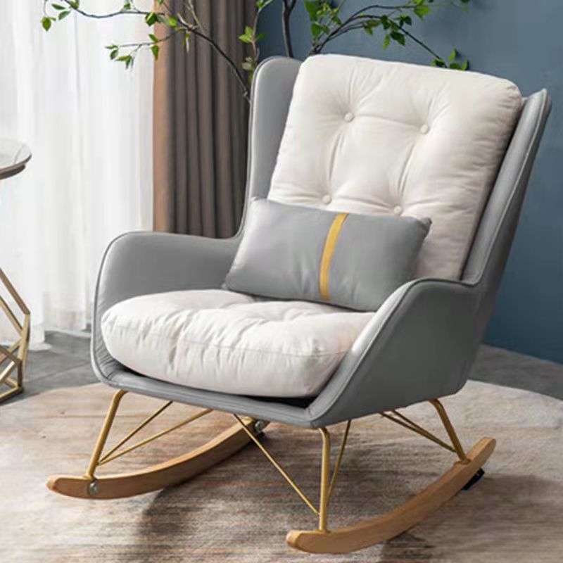 Modern Simple Style Rocking Chair Nursery Sofa Rocking Chair for Bedroom