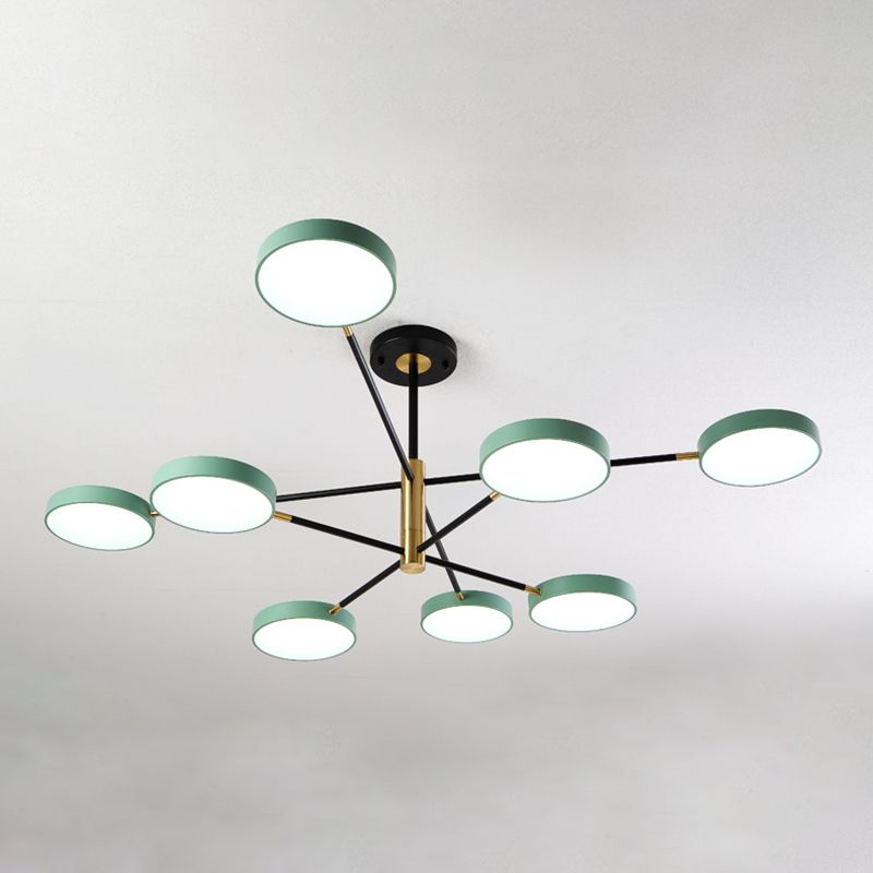 Lámparas colgantes de forma de geometría estilo moderno de metal colgante de metal accesorios