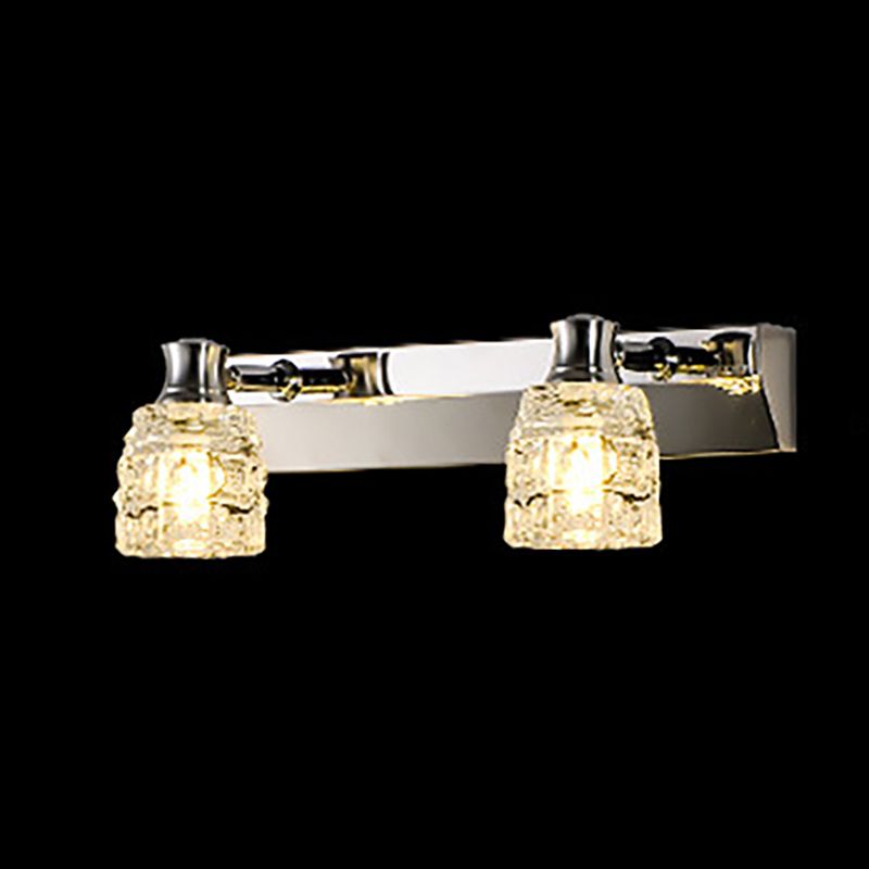 Makeup Mirror Light Style moderne simple Aménagement de lampe miroir en acier inoxydable pour salle de bain