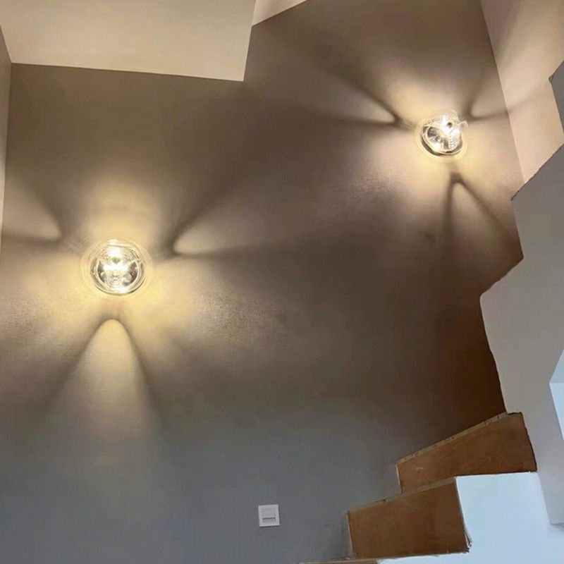 Contemporary Glass Shade Wall Lamp 1-Light Wall Sconce Lighting