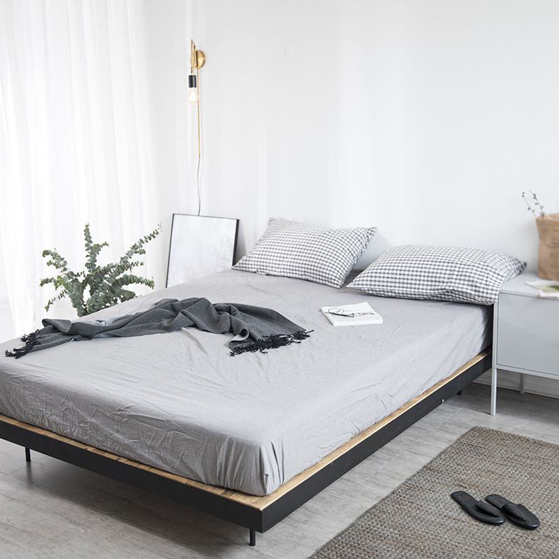 Cotton Sheet Standard Deep Pocket Bed Sheet Plain Weave Fitted Sheet