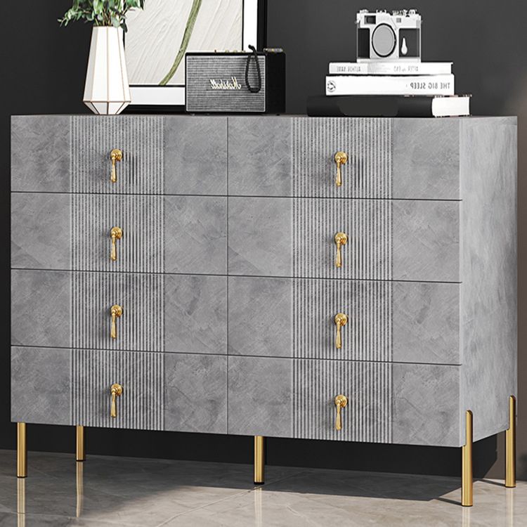 Modern Slate Storage Chest Vertical Dresser with Multi Drawers