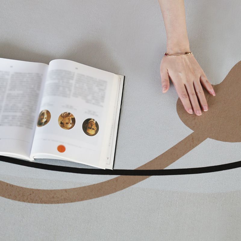 Black Nordic Carpet Polyester Line Carpet Stain Resistant Carpet for Drawing Room