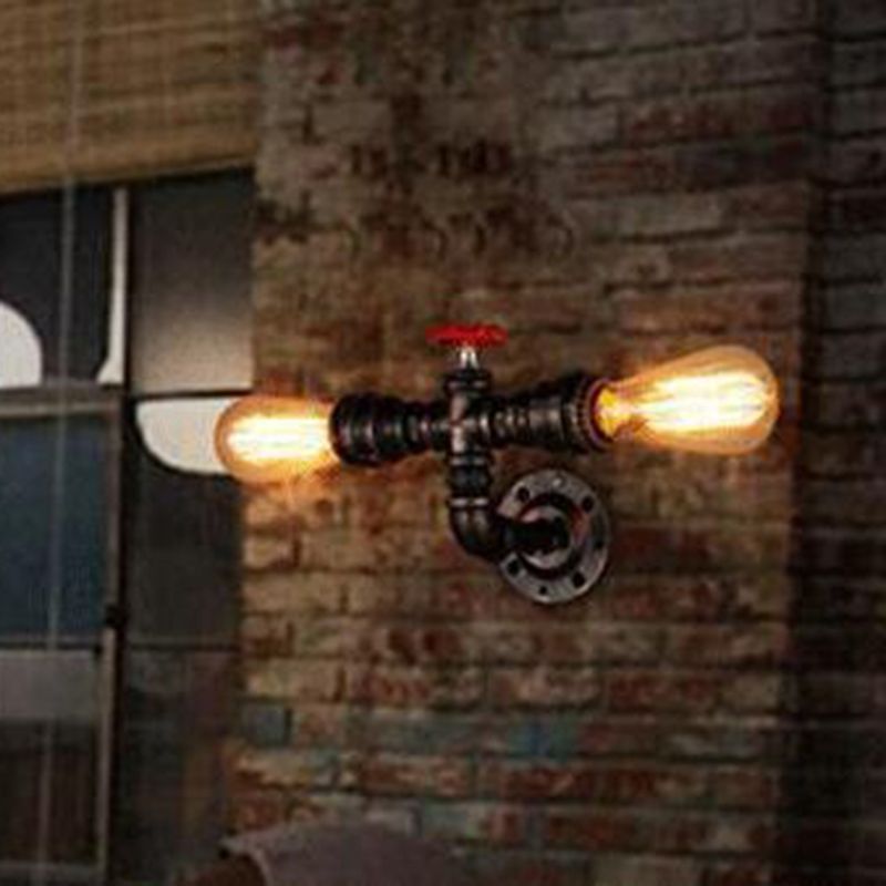 Luz montada en la pared lámpara de agua de estilo industrial Válvula de agua de metal luz montada en la pared