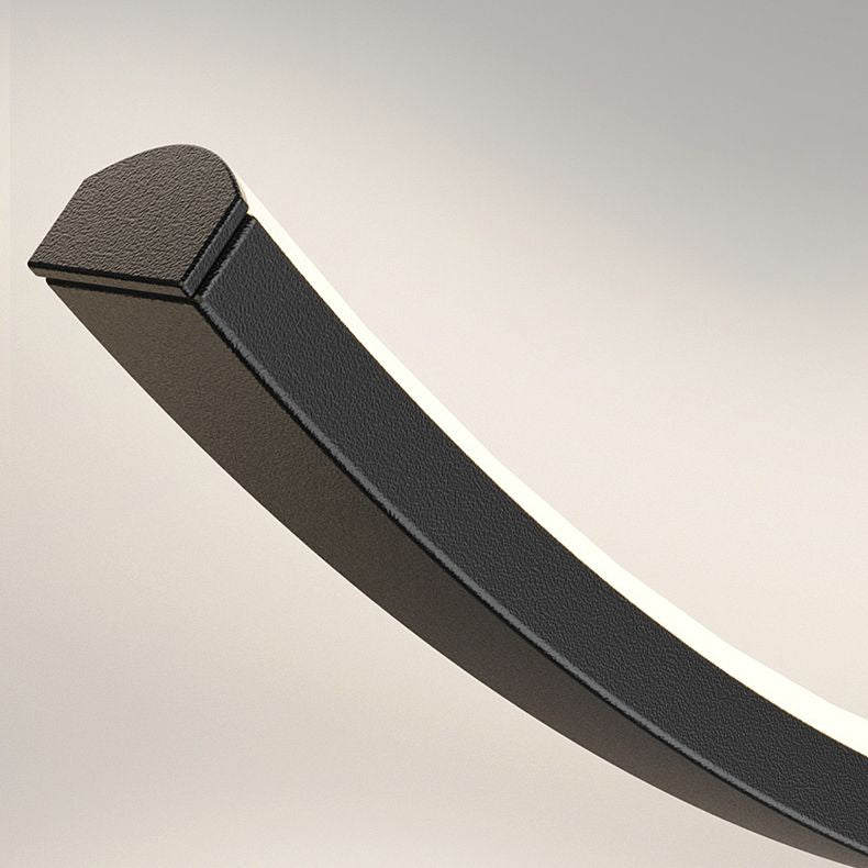 Modern LED Wall Mount Lighting Black Wave Wall Lighting Fixture with Metal Shade