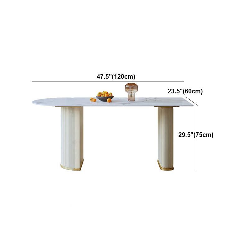Metal Traditional Luxury Table Free Form Marble Top Table for Home