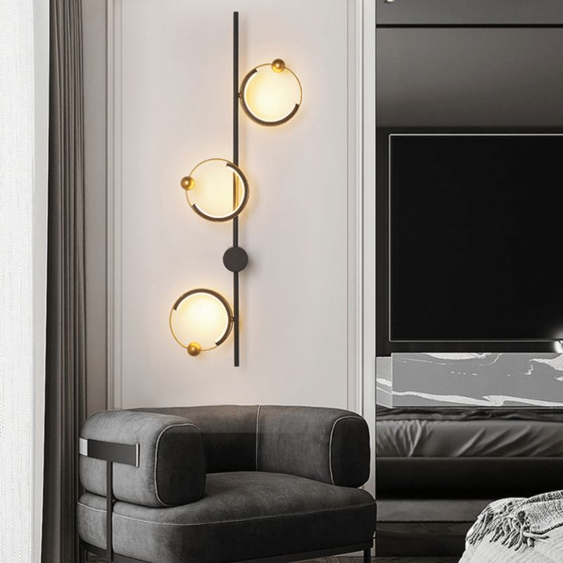 Nordic Style Wall Light Circle Shape LED Wall Lamp with Acrylic Shade for Bedroom