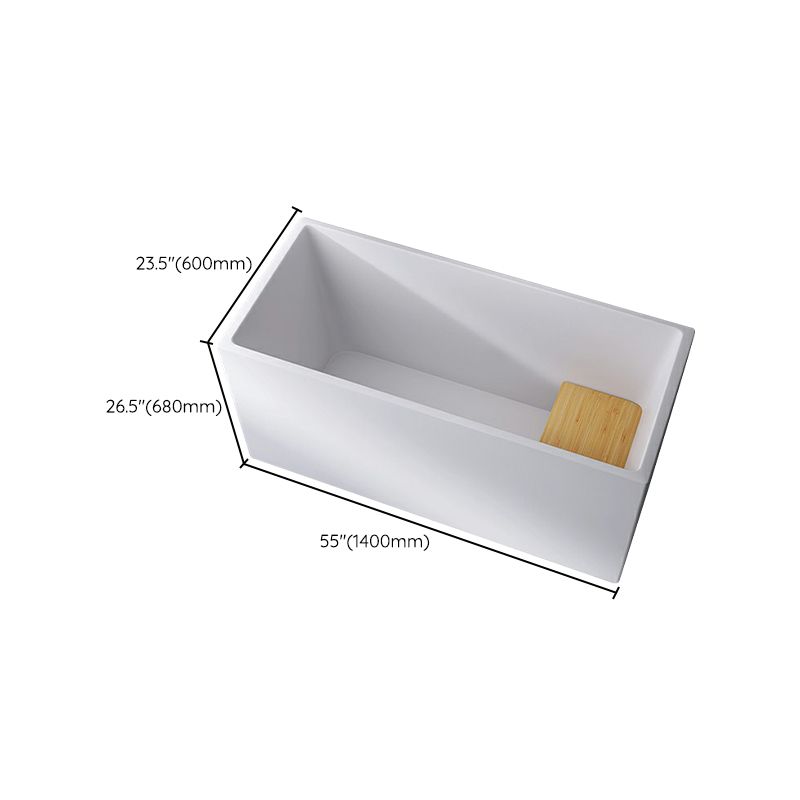 Soaking Acrylic Bathtub Antique Finish Rectangular Flat Bottom Bath Tub