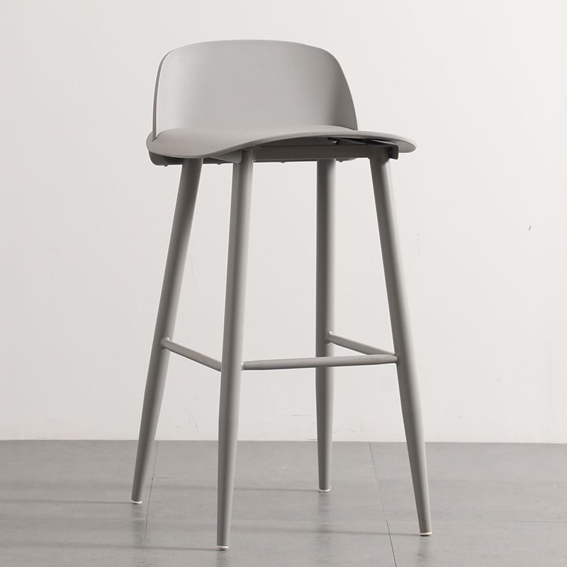 Scandinavian Milk Tea Shop Footrest Stool Matte Finish Steel Counter Stools