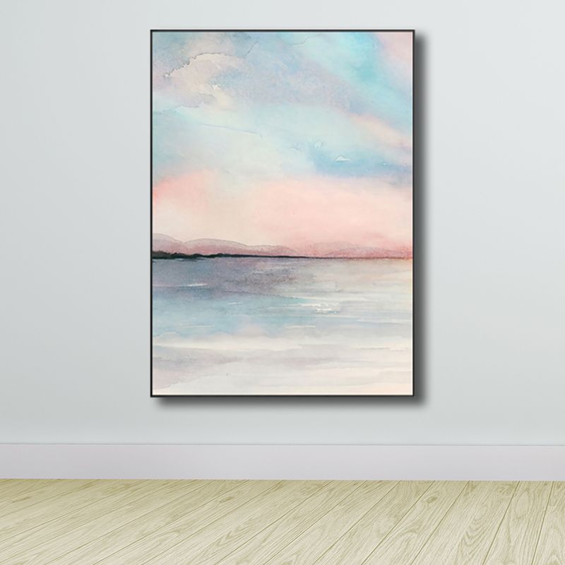 Modern Natural Landscape Wall Decor Canvas Textured Soft Color Art for Living Room