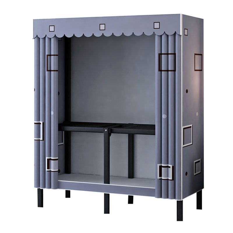 Industrial Wardrobe Armoire Black Storage Cabinet for Bedroom