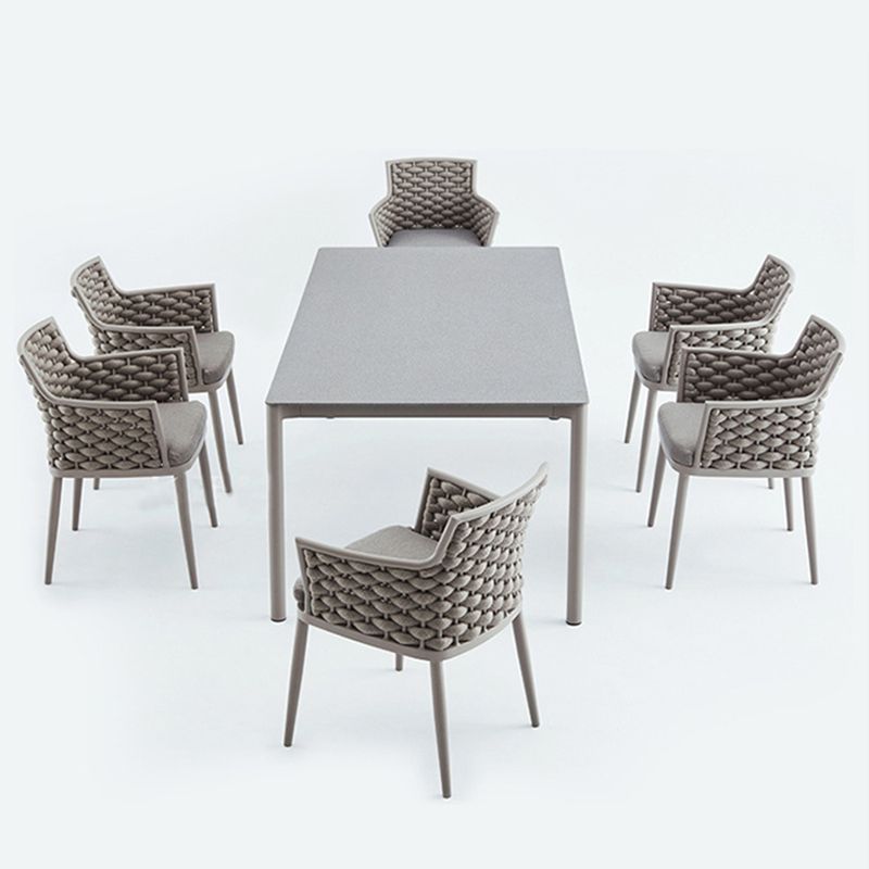 Stone Bistro Table Set Boho 1/3/5/7 Pieces Patio Dining Table Set