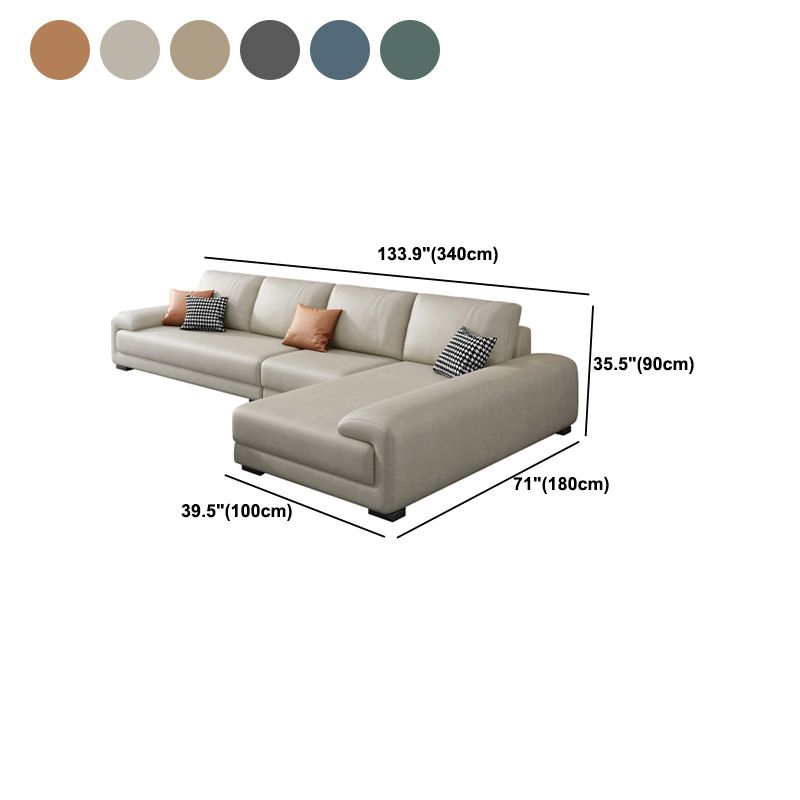 Nordic Faux Leather Stationary Living Room Recessed Arm Seating