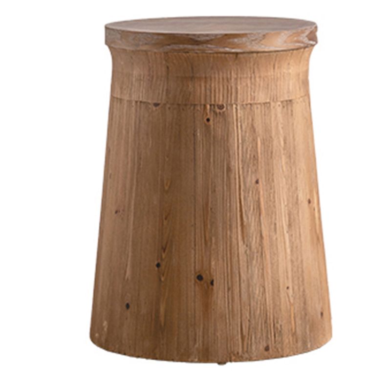Modernistic Round Solid Wood Side Table Rustic Tree Stump Side End Snack Table