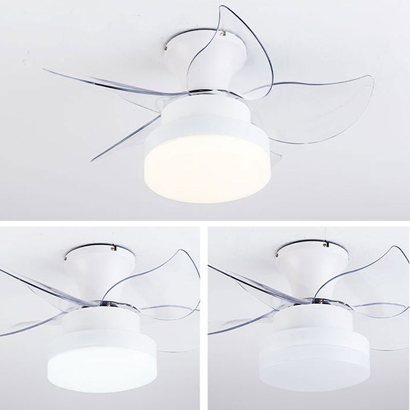 1 Light Ceiling Fan Light Modern Style Metal Ceiling Fan Lighting for Dining Room