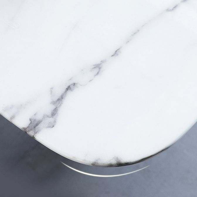 Industrial White Table for Restaurant Rectangle Dining Table with Black 4 Legs